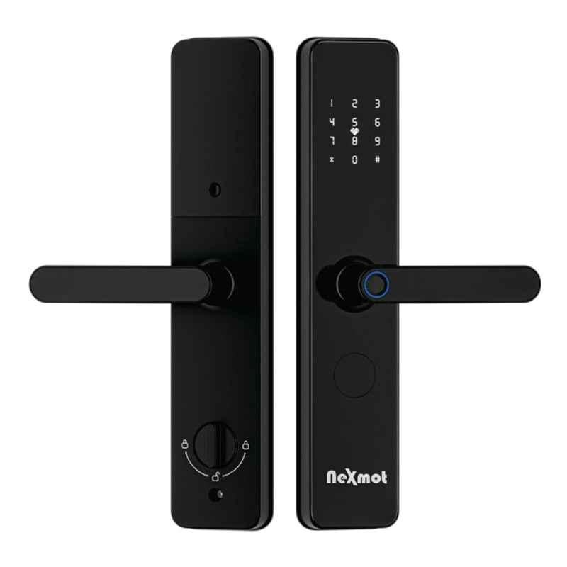 Nexmot NX M12 Pro Glossy Black Aluminium 5 Ways Access Method Smart Door Lock
