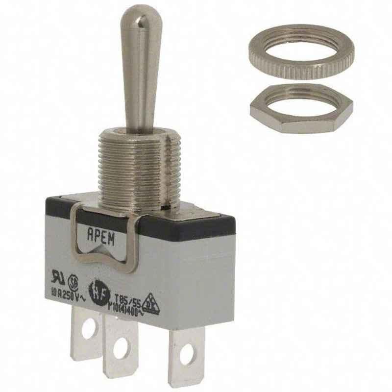 Apem 600H 10A 125V SPDR Toggle Switch, 639H/2K
