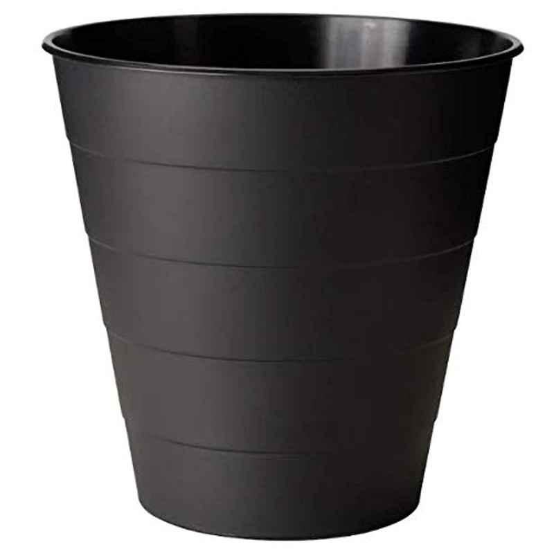 Veeshna Polypack 10L Black Plastic Waste Bin