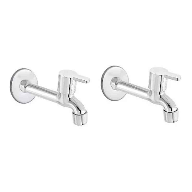 Fastgear Stainless Steel Silver Chrome Finish Long Body Tap, FG986 (Pack of 2)
