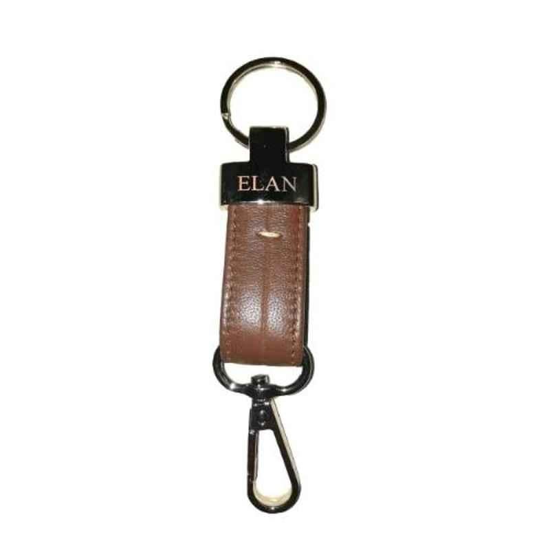 Elan Leather Brown Leather Key Chain, EX-4231-BR