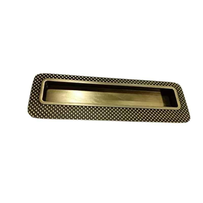 Implemental 160mm Zinc Antique Brass Finish Sliding Door Handle (Pack of 2)