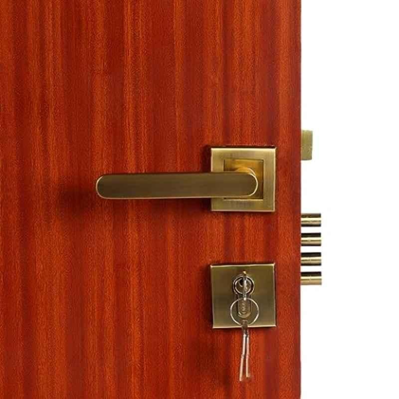Homexpert Rose MG304 60mm Stainless Steel Antique Brass Finish Both Side Key Mortise Door Lock Set