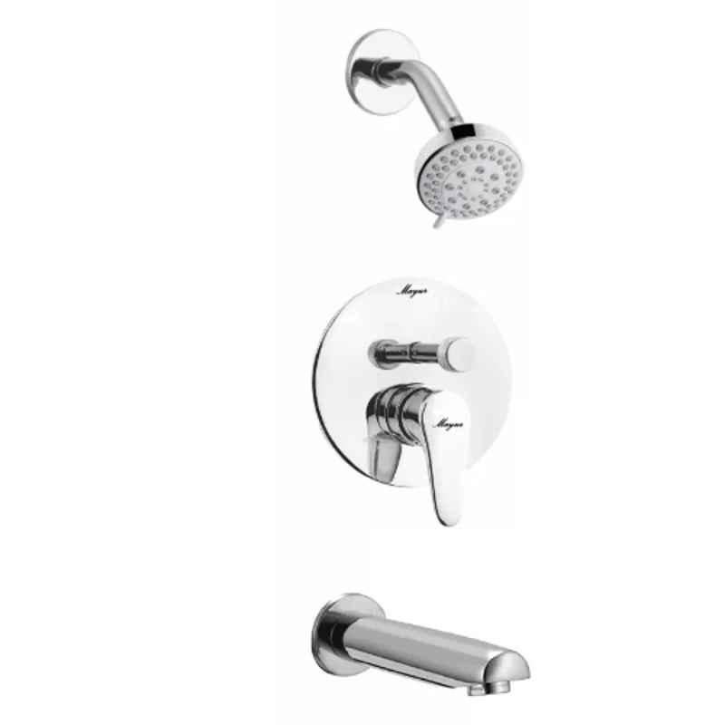 Mayur Ocich Trendy 3 Pcs Diverter Brass Heavy Duty Wall Mixer Set with 5-Flow High Pressure Shower