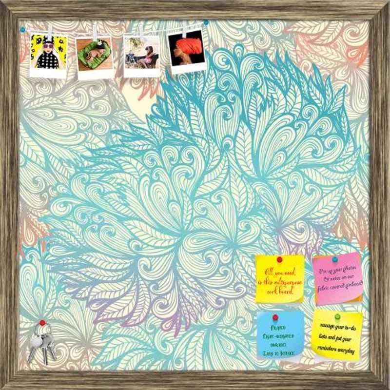 ArtzFolio 40.6x40.6x1cm Antique Golden Printed Bulletin Notice Pin Soft Board, AZSAO24114341BLB_FR_L_02_AG