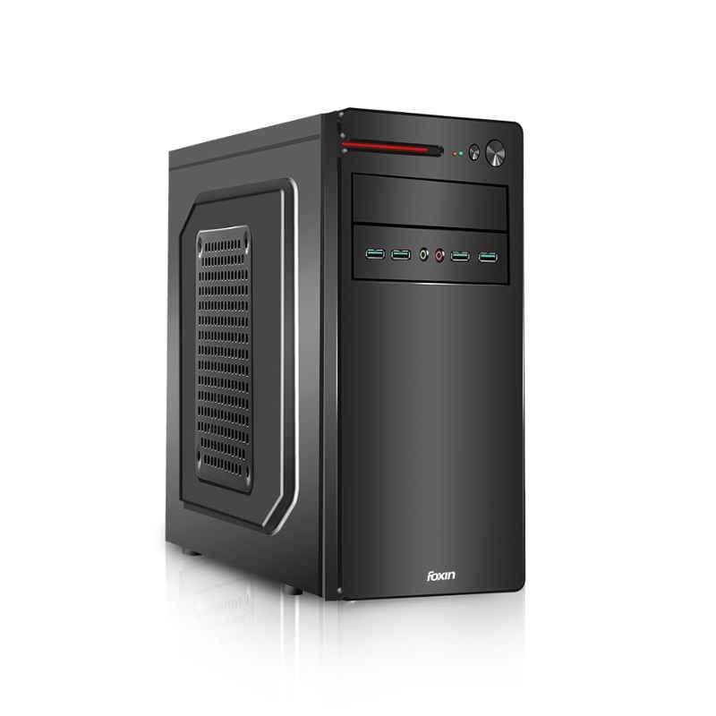 Foxin Spark Desktop Computer Case Cabinet with Steel Metal Body, FOXCAB0291