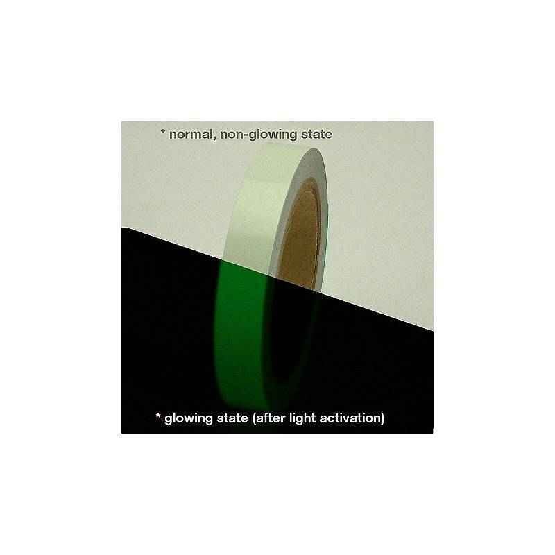 Clickforsign 1 Inch Glow In The Dark Night Vinyl Safety Tape, 10 feet