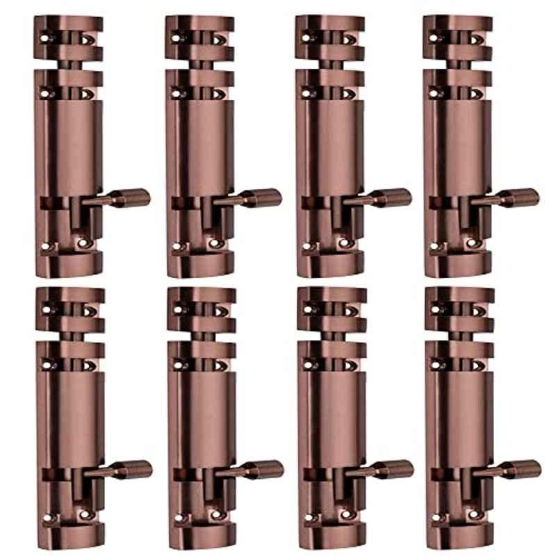 Screwtight Xylo 4 inch Aluminium Rose Gold Finish Tower Bolt, XYLO-RG-4IN-8 (Pack of 8)