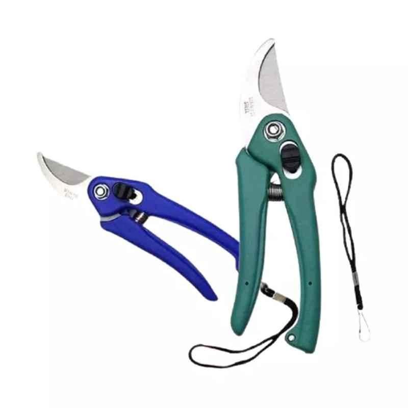 Sky Blue 0.98 inch Iron Bypass Pruner, SBPRUNERMDX0202 (Pack of 2)