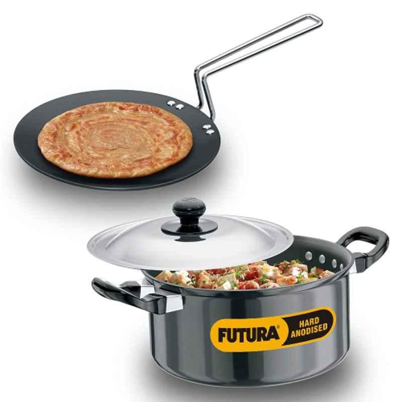 Hawkins Futura 2 Pcs Hard Anodised Cookware Set, ASET 5