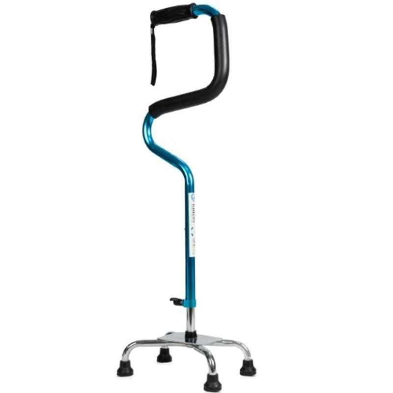 Entros Premium Imported Stylish Curved Walking Stick with 4 Leg, KL921L