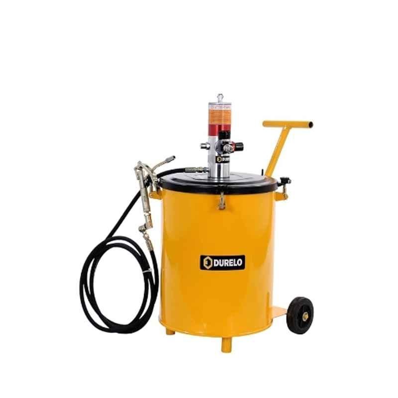 Durelo 50kg High Pressure Air Operated Pneumatic Grease Gun Pump with Hose & Swivel Gun, GRP-50
