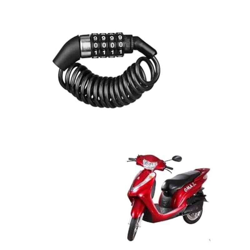 Kozdiko Plastic Black Resettable Password Multi-Use Cable Lock for Lohia Oma Star