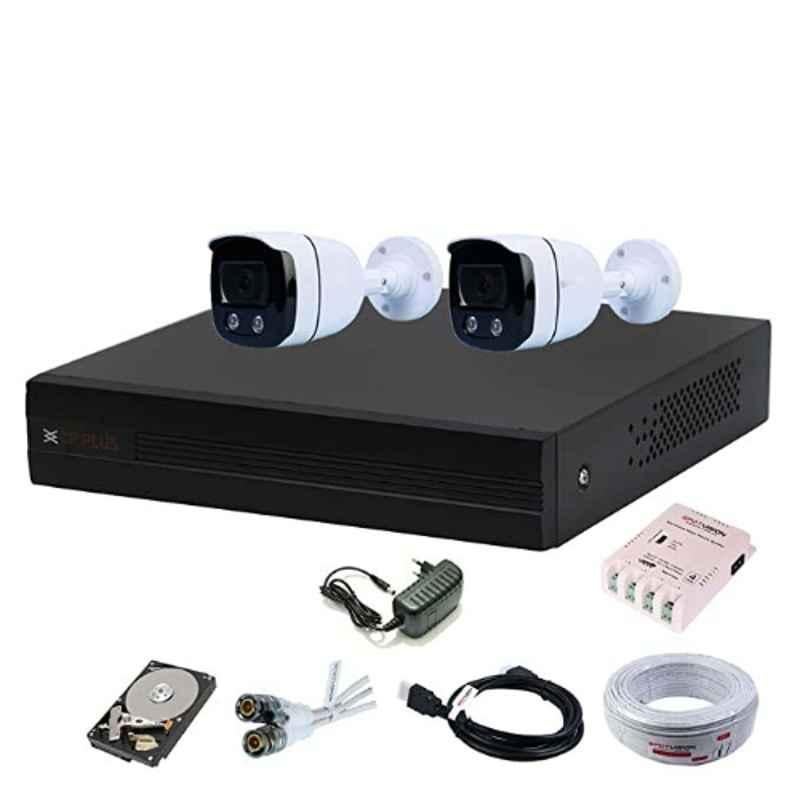 CP Plus 2.4MP 2 Pcs Bullet Camera, 500GB Hardisk, 4CH DVR, Power Supply, BNC & DC Connector Kit
