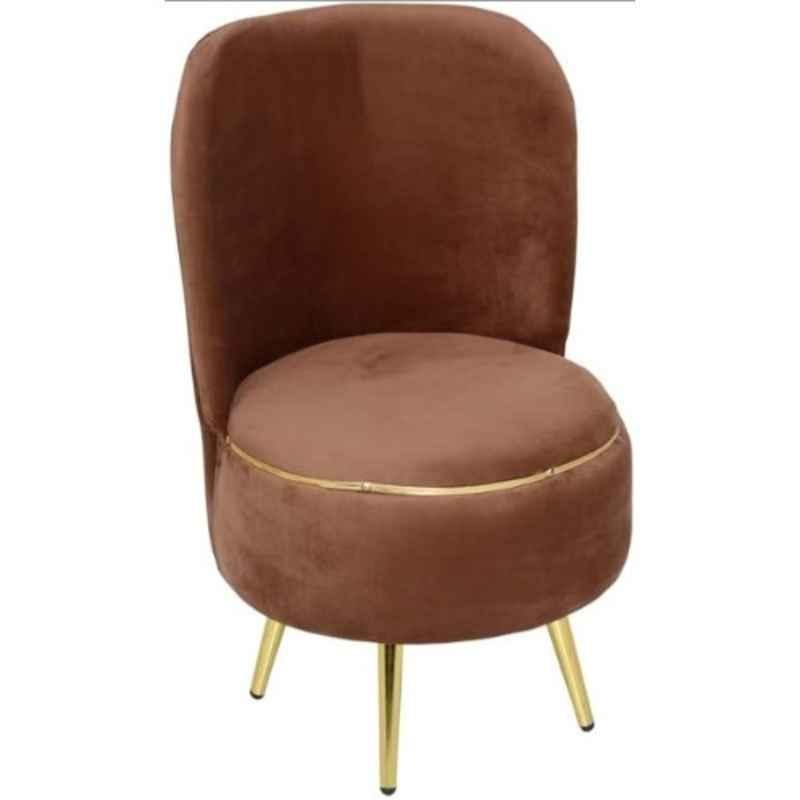 Modern India Seating Brown Velvet Dining Chair, MISPC48