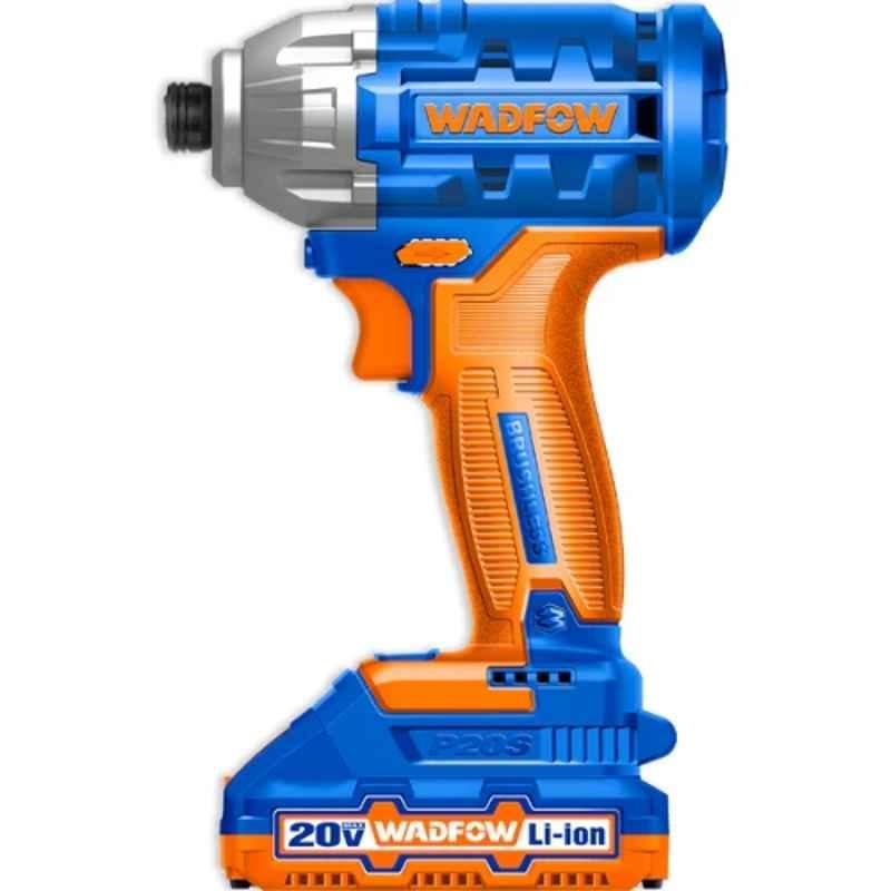Wadfow 20V 0-1300 & 0-2100rpm Li-ion Cordless Impact Wrench Driver, WCD2512