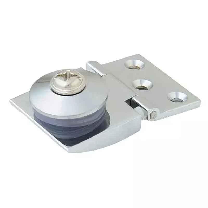 RiseOm Brass Chrome Finish Glass Door Hinge, VF-W990-F4CI (Pack of 10)