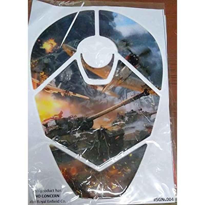 Modified Autos Black Stormrider Tank Pad Protectors Stickers for Bullet Royal Enfield Signals 350cc New