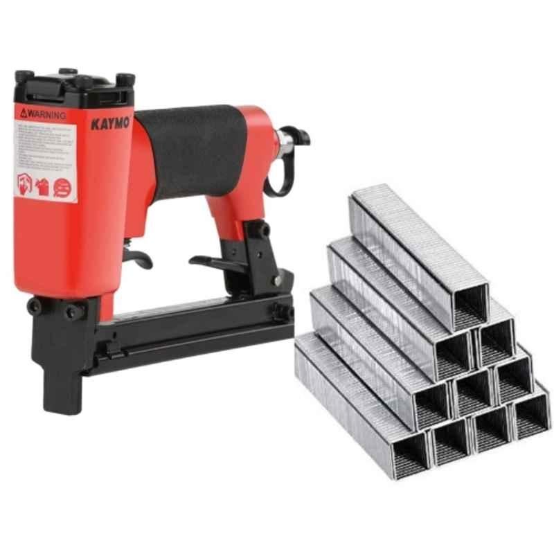 Kaymo NEO-PS8016+ST8016 Red Pneumatic Stapler with 10000 Pcs 16mm 8009 Heavy Duty Staples