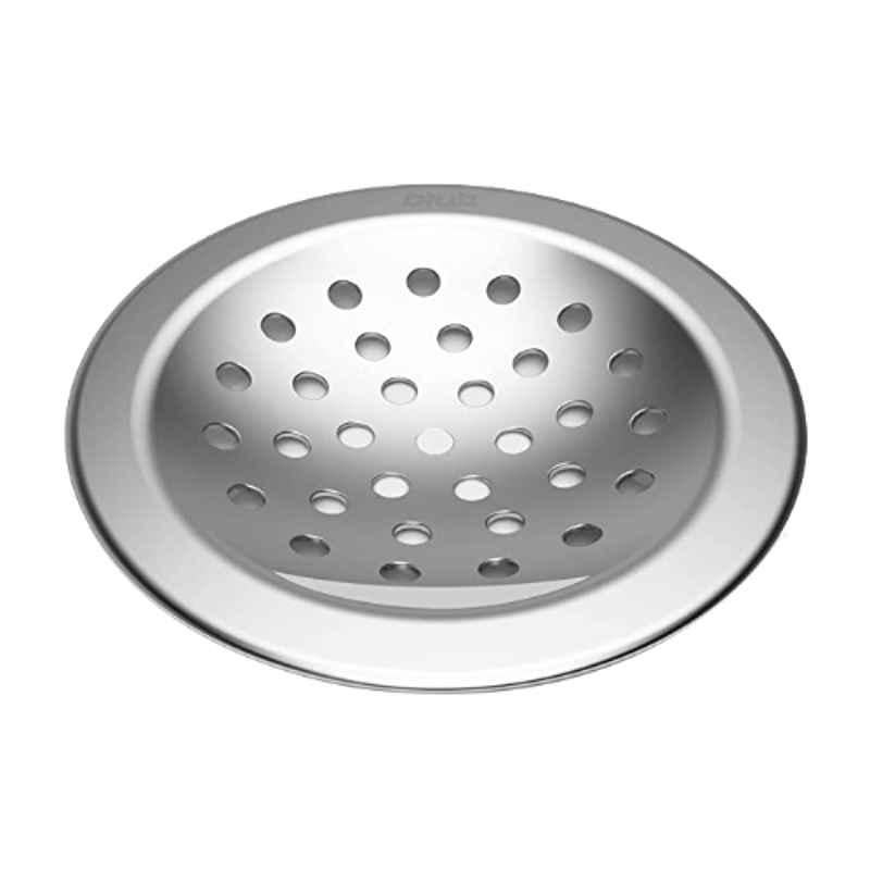 Biut 5 inch Stainless Steel Glossy Finish Silver Round Plain Floor Drain Grating, AL-78-5