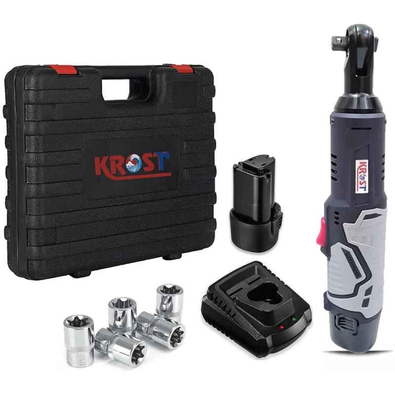 Krost 3/8 inch 250rpm 12V Cordless Ratchet Wrench Set