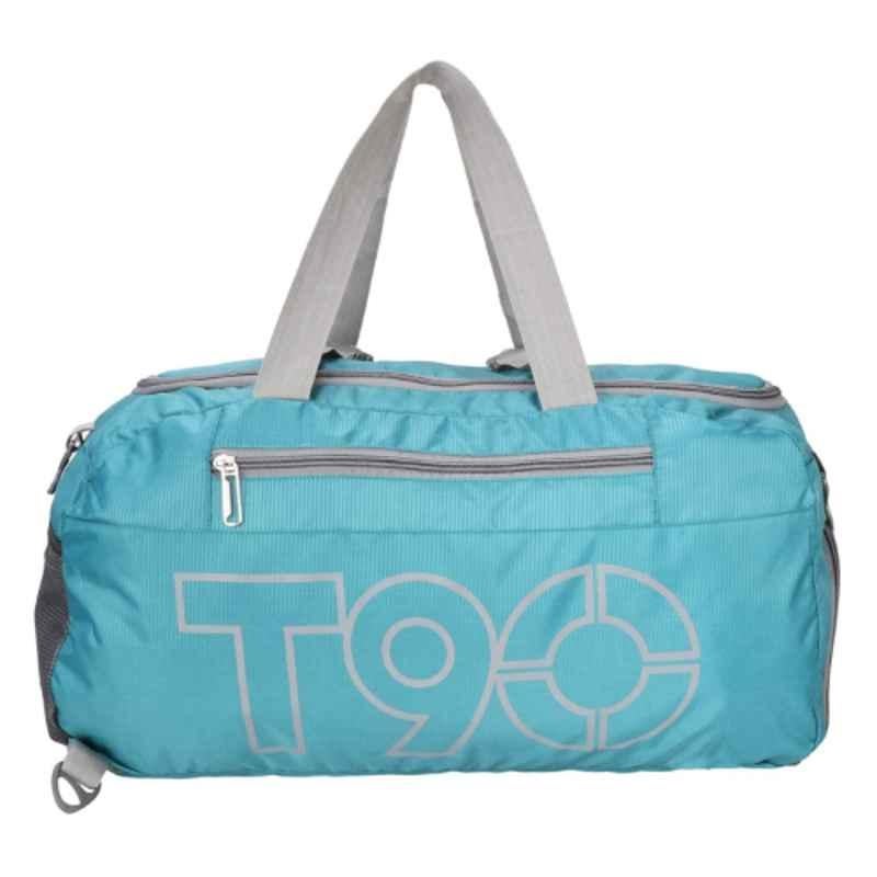 Barcelona T-90 45L Polyester Firozi Duffel Cum Backpack with Shoes Compartment