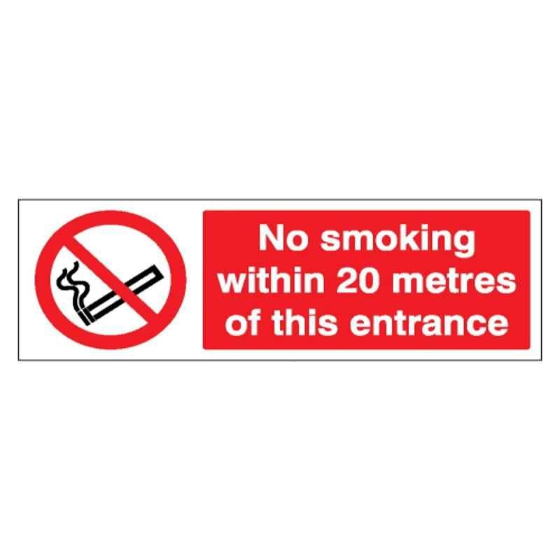 SUNSIGNS 300x400mm Vinyl & ACP Sheet No Smoking within 20 Metres of this Entrance Signage, SS0210VNLM3HPIFAK