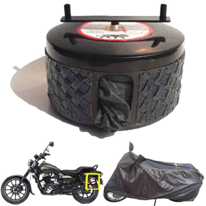 Bike Blazer Gun Metal Black Nylon Taffeta Universal Size Semi-Automatic Bike Body Cover for Bajaj Avenger Street & Pulsar 250