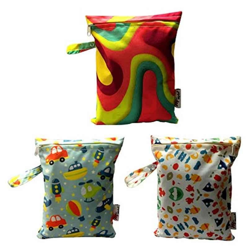My Fav Polyester Spiral Print Multiutility Diaper Bag, MFWDC001 (Pack of 3)