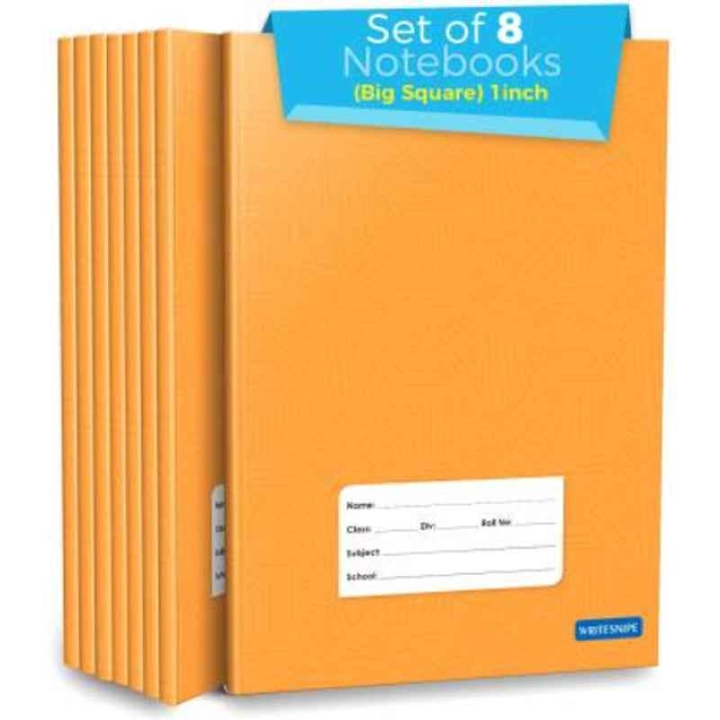 Target Publications A5 176 Pages Brown Ruled Big Square Maths Notebook (Pack of 8)
