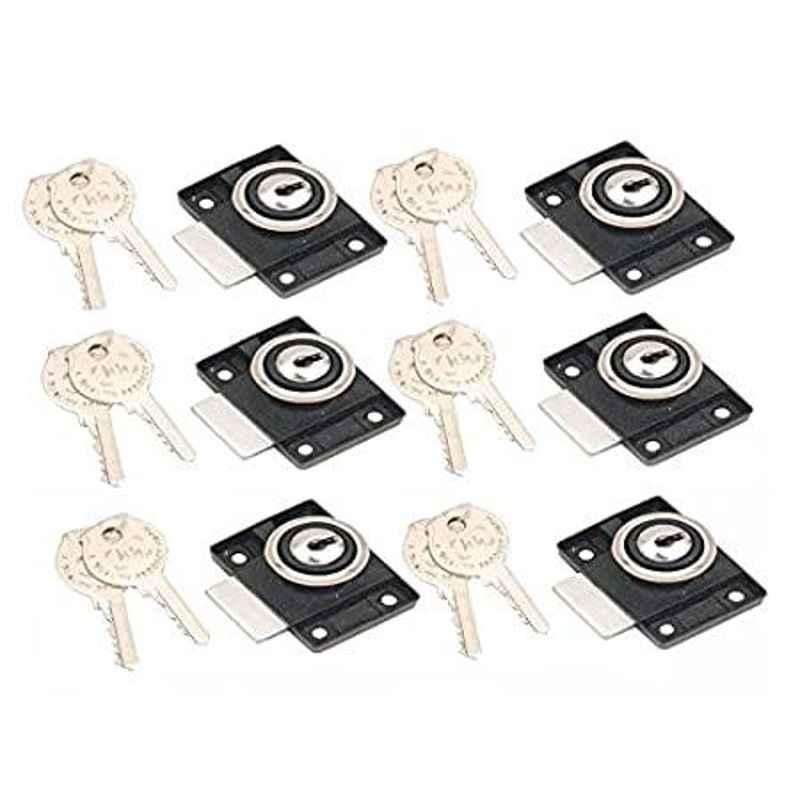 Smart Shophar 20mm Zinc Black Gold Epigone Multipurpose Lock, SLK28MP-EPIG-BL-P6 (Pack of 6)