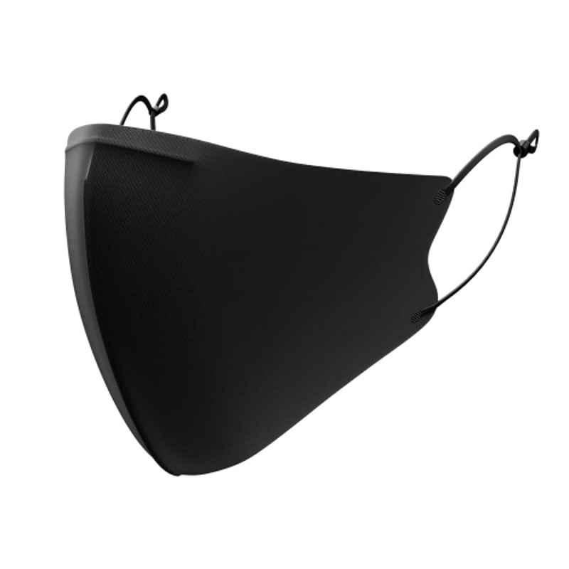 Arcatron 4 Layer Polyester Black Washable & Reusable Face Mask, MK-ULTP-L-B1, Size: Large