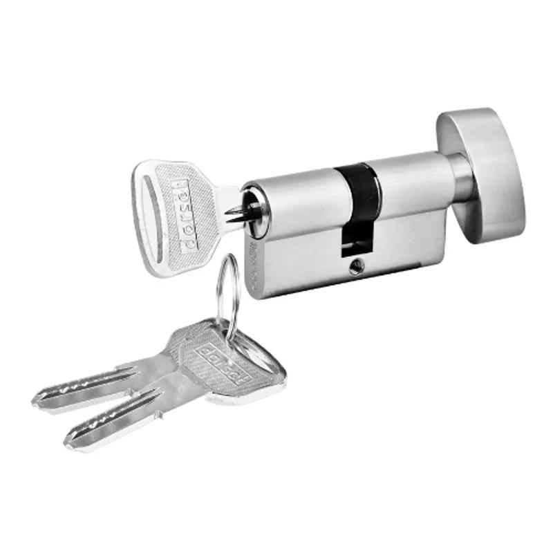 Dorset CL 404 SS 80mm Alloy Steel Silver Satin Finish Euro Profile Pin Cylinder Lock (Pack of 3)