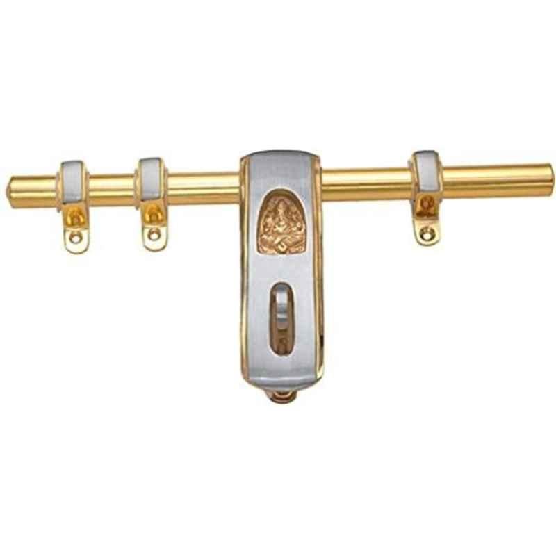 Smart Shophar 10 inch Brass Gold Silver Cave Ganesha Aldrop, SHA14AL-CAVE-GS10-P1 (Pack of 6)