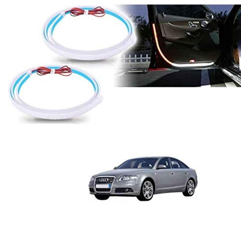 Kozdiko 2 Pcs 120cm Car Door Opening Warning LED Strips Safety Light Set for Audi A6