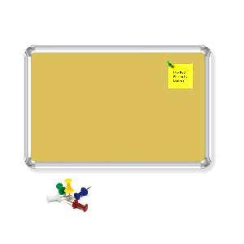 Nechams 4'x3' Felt Notice Board Premium Series Beige FELTBEIGE43UF