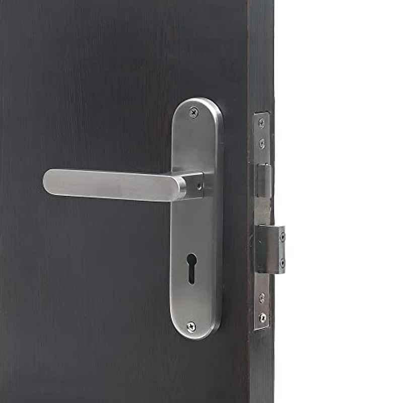 Homexpert LB-304 8 inch Stainless Steel Silver Round KY Plate Mortise Door Lock Set