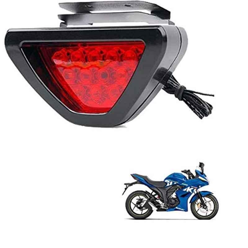 Kozdiko 12 LED Triangle Shape Bike Brake Light with Flash Mode for Suzuki Gixxer Sf, koz_94876