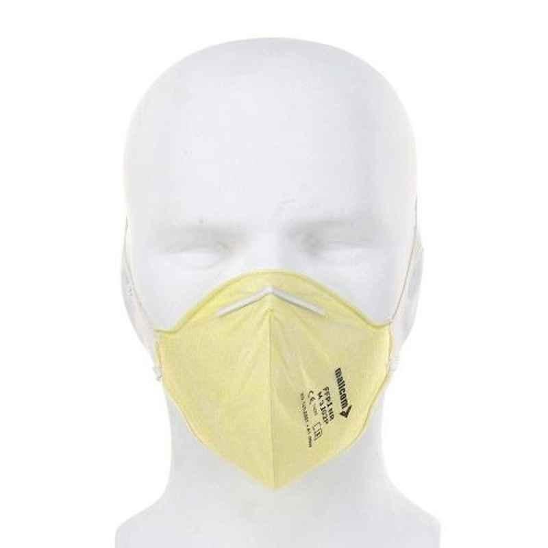 Mallcom M 3102P Protective Gear Yellow Face Mask (Pack of 50)