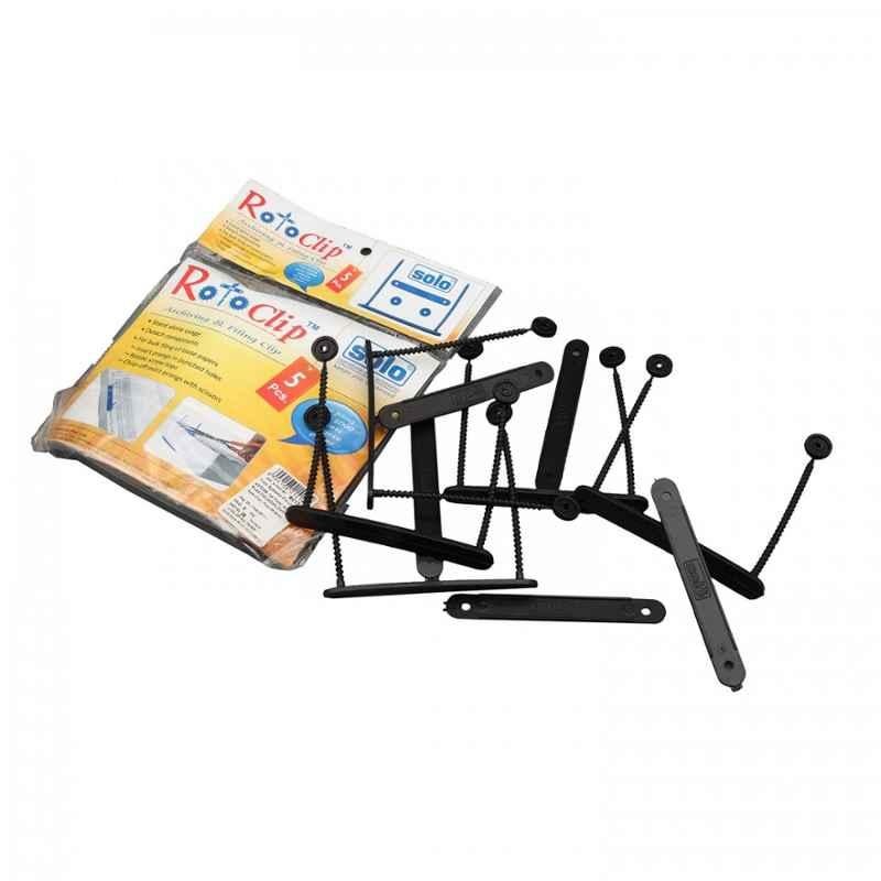 Solo Black 5 Pcs Roto Clip Pack, RC 123 (Pack of 20)