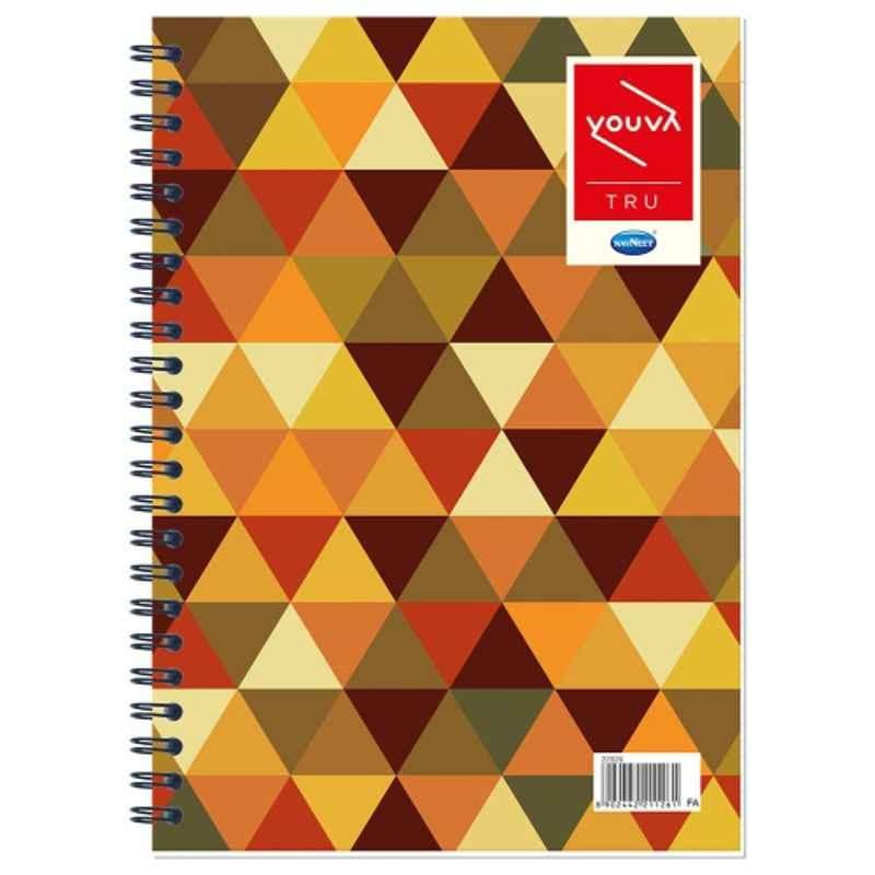 Navneet Youva A5 160 Pages Assorted Colour Single Line Side Wiro Bound Notebook, 22826 (Pack of 3)
