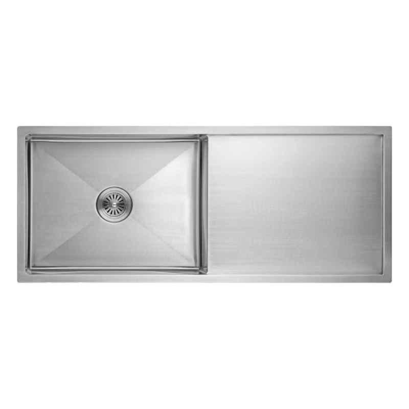Neelkanth Handmade 1145x485mm Stainless Steel Single Bowl Matt Kitchen Sink, NKR-HM10-SBSD02