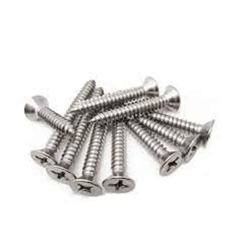 Screwtight 25x8mm Carbon Steel Chrome Finish Phillips Head Gypsum Drywall Screw (Pack of 150)
