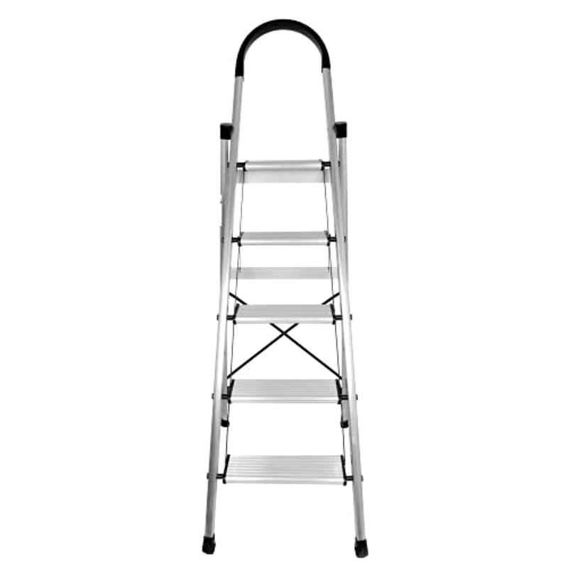 Plantex Aluminium Silver 5 Step Anti Skid Ladder