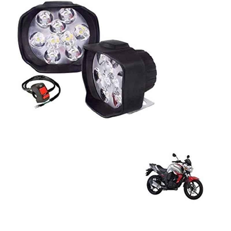 Kozdiko 2 Pcs Sheen 15W 9 LED 6000k Transformer Bumble Bee Style LED Fog Light Set for Yamaha FZ, koz_81300
