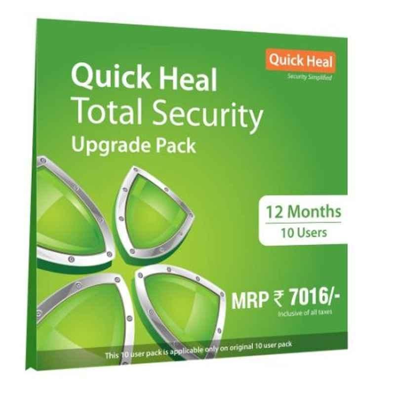 Quick Heal Total Security Renewal Upgrade Pack 10 Users 1 Year with DVD