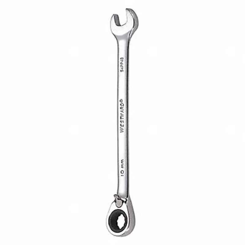 Westward 6-1/8 inch Alloy Steel Chrome Ratchet Wrench, 54PP48