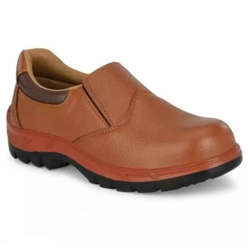 Infantry I207 Leather Steel Toe Tan Safety Shoes, Size: 6