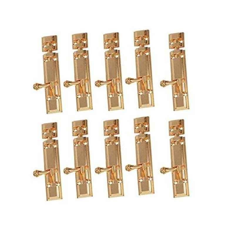 Smart Shophar 8 inch Brass Gold Royal Tower Bolt, SHA10TW-ROYA-GL08-P10 (Pack of 10)