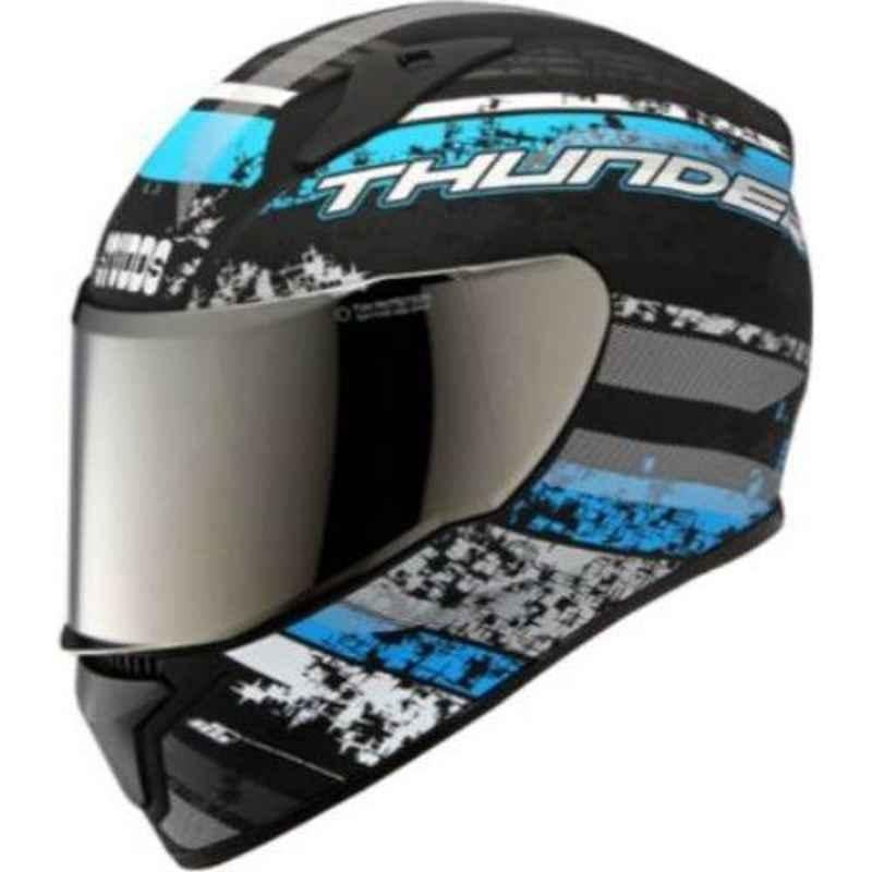 Studds Thunder D1 N1 M/R Matt Black Motorbike Helmet, Size (L, 580 mm)